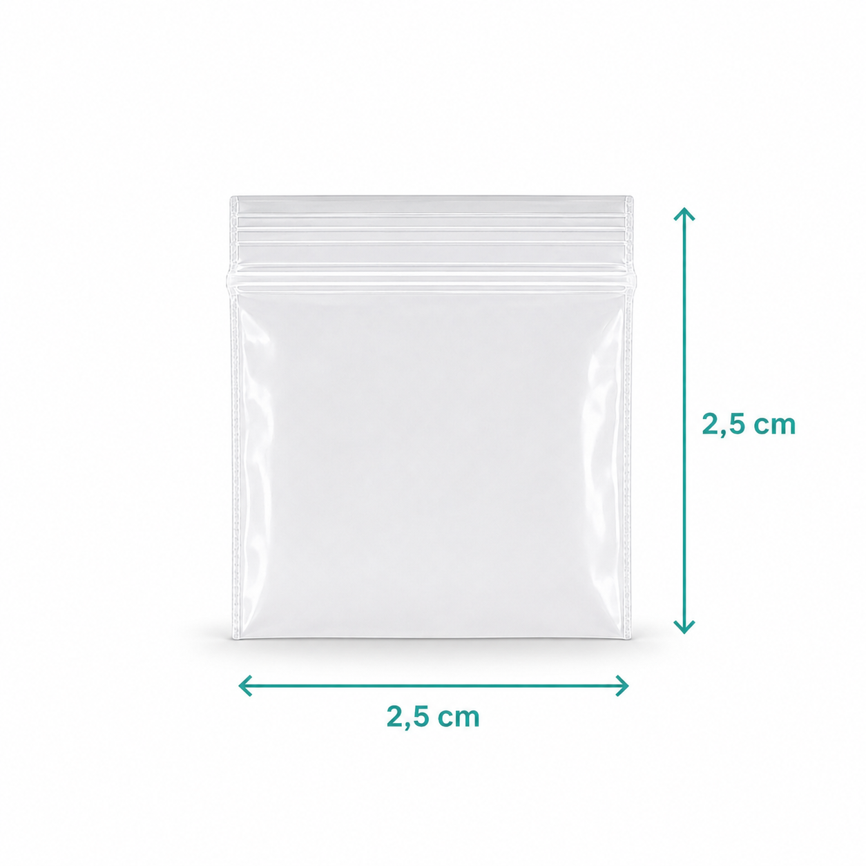 Bolsa Ziploc cierre hermético 2,5 x 2,5 cm