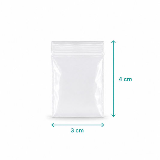 Bolsa Ziploc cierre hermético 3 x 4 cm