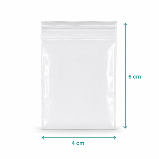 Bolsa Ziploc cierre hermético 4 x 6 cm